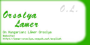 orsolya lamer business card